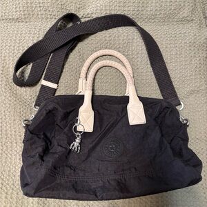Kipling Black and Cream Women's Bag